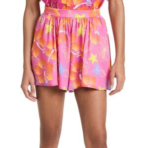 NWOT BruceGlen Silky Malibu Barbie Resort Tropical Floral Shorts